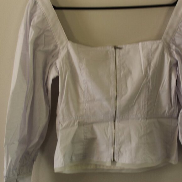 Choosy Priscilla Women White Top Puff Sleeve Size XS - Picture 8 of 12